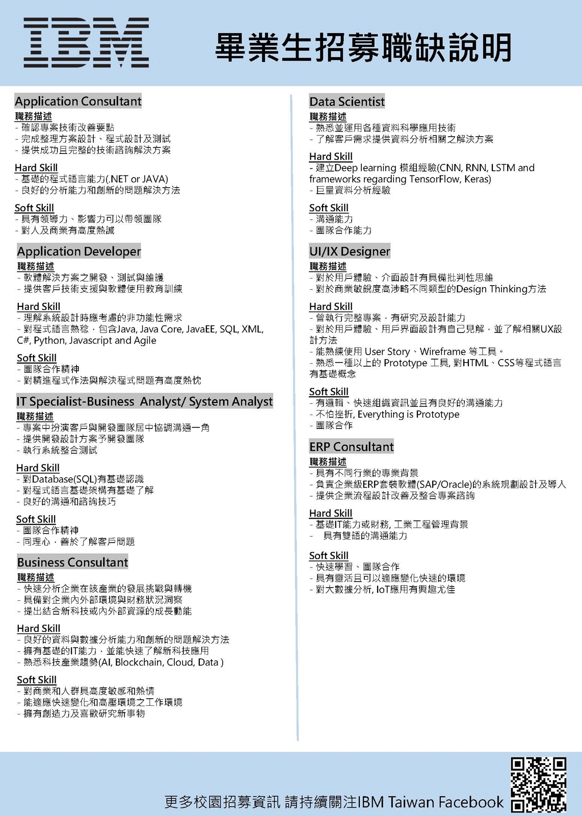 IBM】2019 IBM Taiwan Open Day - 校園徵才博覽會- 綜合學務組職涯發展